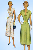1950s Vintage McCall Sewing Pattern 8423 Plus Size Ladies Dress Size 40 Bust