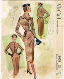 1950s Vintage McCalls Sewing Pattern 8438 Misses Tailored 2 Pc Suit Sz 32 B - Vintage4me2
