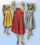 1950s Vintage McCalls Sewing Pattern 8484 Lovely Misses Day Skirt Size 26 Waist
