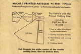 McCall 8521: 1930s Misses Backless Evening Gown Sz 38 B Vintage Sewing Pattern