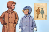 McCall 8529: 1930s Toddler Boys Coat & Cap Sz 2 Vintage Sewing Pattern