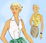 McCall's 8530: 1950s Misses Sleeveless Blouse Sz 32 Bust Vintage Sewing Pattern - Vintage4me2