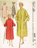1950s Vintage Misses Swingback Coat 1951 McCalls Sewing Pattern 8549 Size 14