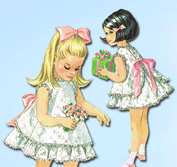 McCall's 8551: 1960s Helen Lee Toddler Girls Dress Size 5 Vintage Sewing Pattern - Vintage4me2