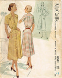 McCall 8581: 1950s Uncut Misses Shirtwaist Dress Sz 38 B Vintage Sewing Pattern