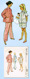 1950s Vintage McCalls Sewing Pattern 8605 Toddler Girls 2 PC Pajamas Size 6 24B