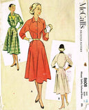 1950s Vintage McCalls Sewing Pattern 8608 Misses Dress w Raglan Sleeves Size 12 - Vintage4me2