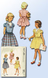 1950s Vintage McCalls Sewing Pattern 8627 Sweet Toddler Girls Dress Size 2 21B