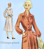 McCall 8690: 1950s Uncut Misses Shirtwaist Dress Sz 38 B Vintage Sewing Pattern