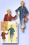 1950s Vintage McCalls Sewing Pattern 8699 Misses Sports Jacket or Blazer Sz 34 B