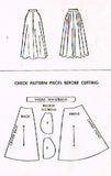 1950s Vintage McCalls Sewing Pattern 8705 Misses Street Skirt Size 26 Waist