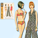  1960s Vintage McCall Sewing Pattern 8738 Misses Bathing Suit & Jumpsuit Sz 31 B - Vintage4me2