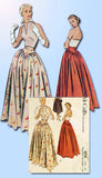 1950s Vintage McCalls Sewing Pattern 8738 Rare Floor Length Evening Skirt Sz 26W