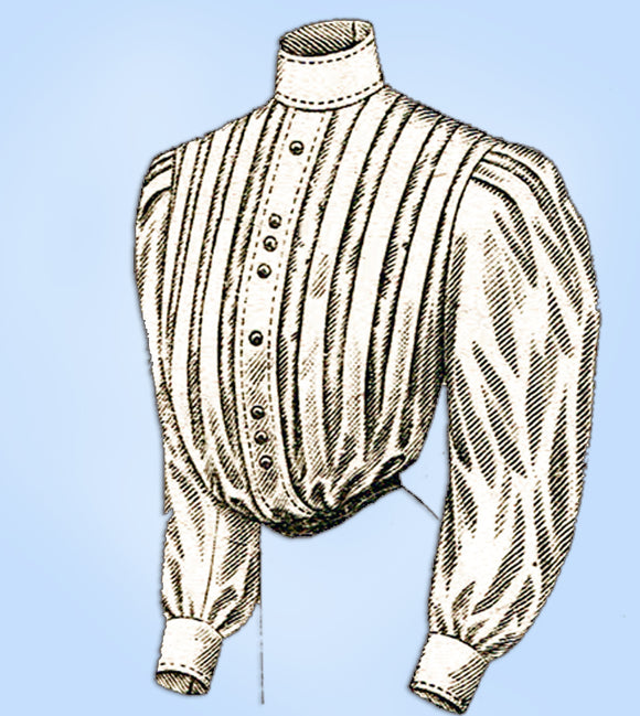 1900s Rare Antique McCall Sewing Pattern 8743 Misses Victorian Waist Sz 36 Bust