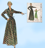 McCall's 8748: 1950s Uncut Misses Housecoat Size 30 Bust Vintage Sewing Pattern