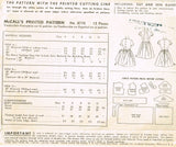 1950s Vintage McCall's Sewing Pattern 8770 Little Girls Dress Size 8
