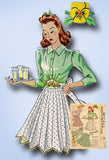 1940s Vintage McCall Sewing Pattern 884 WWII Misses Necktie Apron Fits All