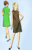 1960s Vintage Misses Mod Dress 1967 McCalls VTG Sewing Pattern 8851 Size 12