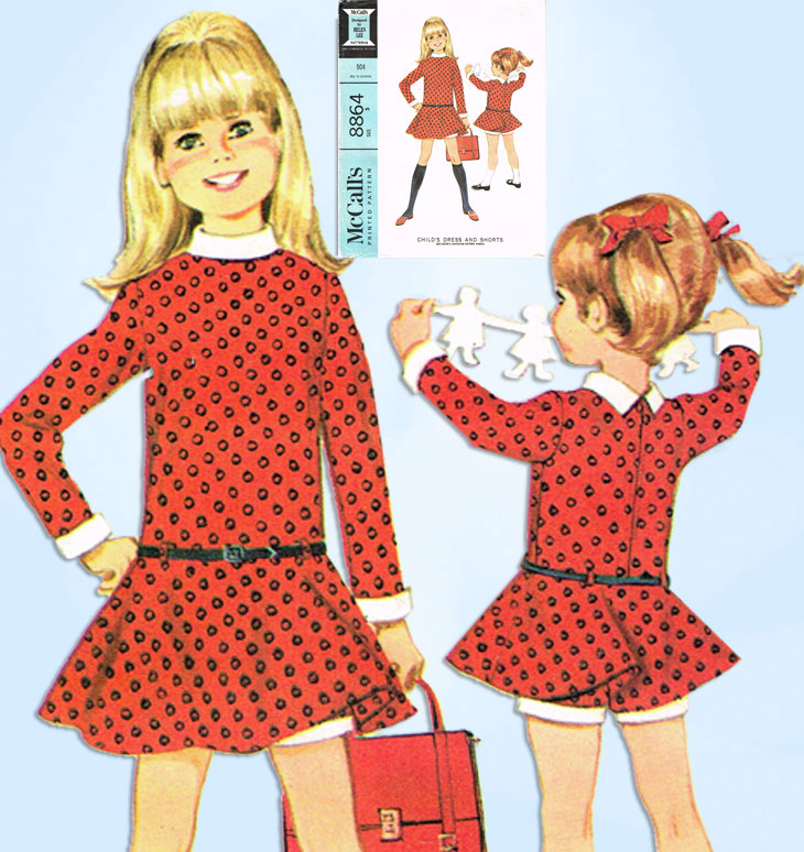 1960s Vintage McCall's Sewing Pattern 8864 Veruca Salt Girls Dress Sz5 –  Vintage4me2