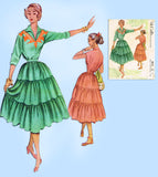 1950s Vintage McCalls Sewing Pattern 8873 Misses 2 PC Squaw Dress Sz 30 B - Vintage4me2