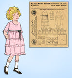 1910s Original Vintage McCall Pattern 8874 WWI Toddler Girls Edwardian Dress Sz4