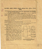 1910s Original Vintage McCall Pattern 8874 WWI Toddler Girls Edwardian Dress Sz4