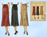 McCall 8901: 1930s Plus Size Misses 10 Gore Skirt 30 W Vintage Sewing Pattern