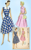 1950s Vintage McCalls Sewing Pattern 8904 Misses Sun Dress Size 17 35 Bust