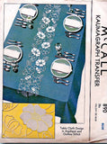 1940s Vintage McCall Embroidery Transfer 890 Uncut Applique Floral Table Cloth