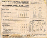 1950s Vintage McCalls Sewing Pattern 8936 Charming Misses Day Dress Size 30 Bust