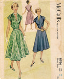 1950s Vintage McCalls Sewing Pattern 8936 Charming Misses Day Dress Size 30 Bust