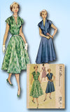 1950s Vintage McCalls Sewing Pattern 8936 Charming Misses Day Dress Size 30 Bust