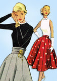 1950s Original Vintage McCalls Sewing Pattern 8966 Misses 10 Gore Skirt Sz 26 W - Vintage4me2