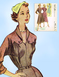 1950s Vintage McCall's Sewing Pattern 8977 Stunning Misses Street Dress Sz 34 B - Vintage4me2