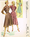 1950s Vintage McCall's Sewing Pattern 8977 Stunning Misses Street Dress Sz 34 B - Vintage4me2