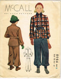 1930s Vintage McCalls Sewing Pattern 8984 Toddler Girls Snowsuit Size 6