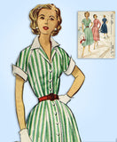 1950s Vintage McCall Sewing Pattern 9005 Misses Dress Raglan Sleeves Sz 34 Bust
