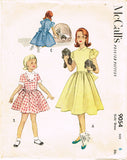 1950s Vintage McCalls Sewing Pattern 9054 Sweet Toddler Girls Dress Size 6 24B