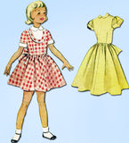1950s Vintage McCalls Sewing Pattern 9054 Sweet Toddler Girls Dress Size 6 24B
