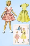 1950s Vintage McCalls Sewing Pattern 9054 Sweet Toddler Girls Dress Size 6 24B