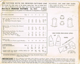 1950s Vintage McCalls Sewing Pattern 9057 Toddler Girls Slip and Panties Size 3
