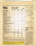 1960s Vintage McCalls Sewing Pattern 9061 17 to 20 In Betsy Wetsy Doll Clothes