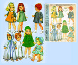 1960s Vintage McCalls Sewing Pattern 9061 17 to 20 In Betsy Wetsy Doll Clothes