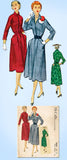1950s Vintage McCalls Sewing Pattern 9065 Easy Uncut Misses Dress Size 16 34B