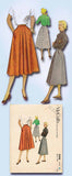 1950s Vintage McCalls Sewing Pattern 9098 Misses Bias Cut Skirt Size 30 Waist