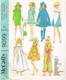 1960s Vintage McCalls Sewing Pattern 9099 Cute 11.5" High Heel Barbie Doll Clothes