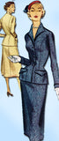 1950s Vintage McCalls Sewing Pattern 9115 Misses 2 Piece Suit Dress Size 14 32B