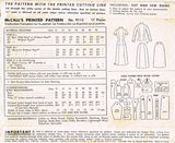 1950s Vintage McCalls Sewing Pattern 9115 Misses 2 Piece Suit Dress Size 14 32B