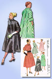 1950s Vintage McCalls Sewing Pattern 9130 Uncut Misses Flared Coat Duster Sz 30B