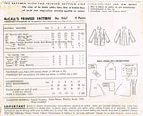 1950s Original Vintage McCall Sewing Pattern 9167 Little Girls Swing Coat Size 10